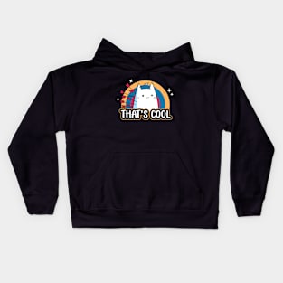 That's Cool - cute cartoony cat Kids Hoodie